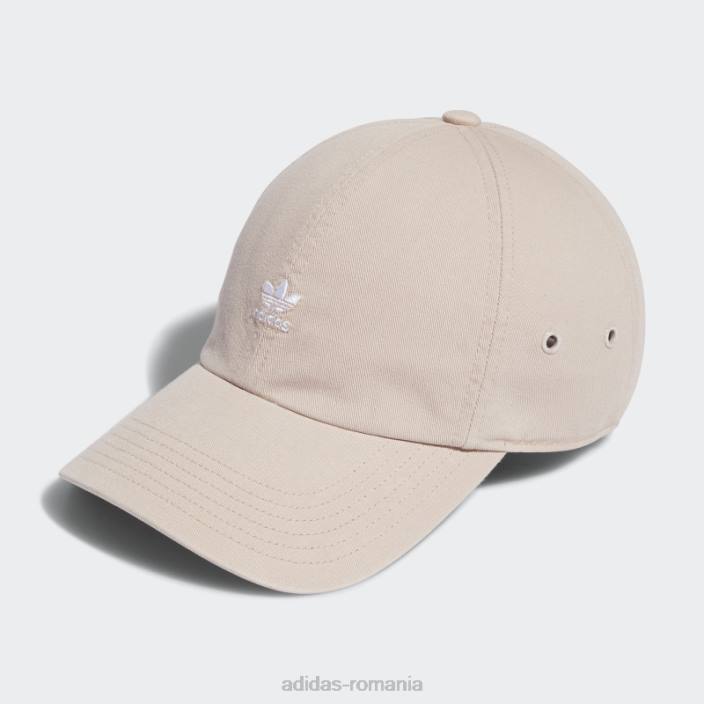 Adidas mini pălărie cu logo relaxată bej femei bej/alb 2JBN24250