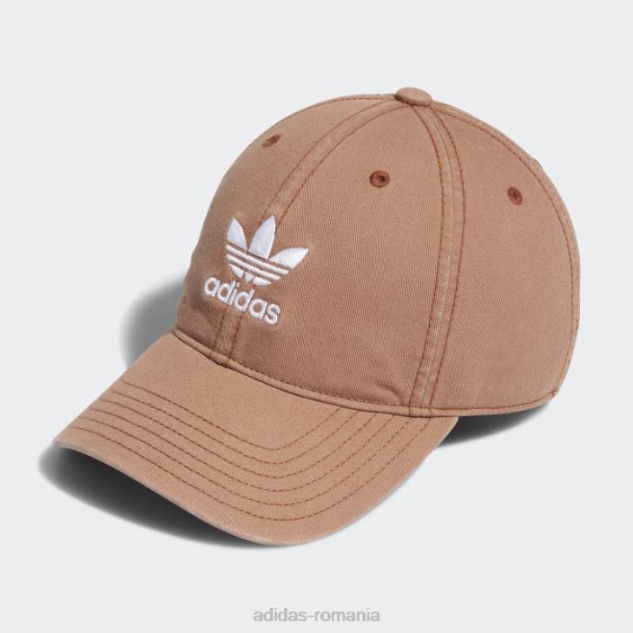 Adidas pălărie adidas cu cureaua relaxată femei lut/alb 2JBN24249