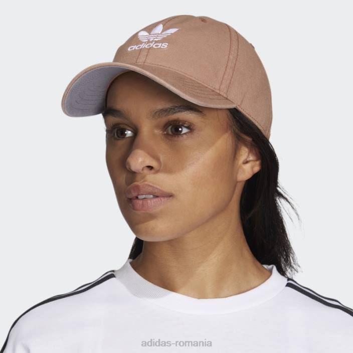 Adidas pălărie adidas cu cureaua relaxată femei lut/alb 2JBN24249