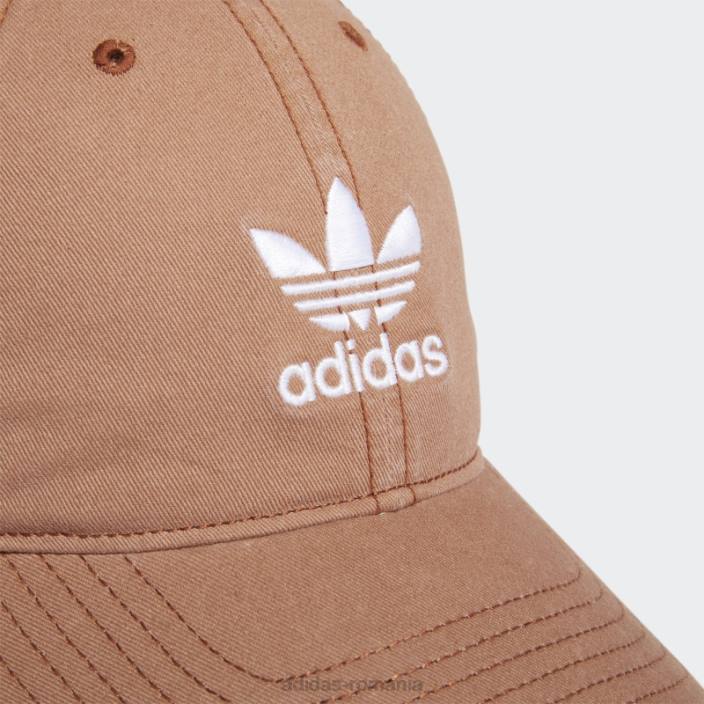 Adidas pălărie adidas cu cureaua relaxată femei lut/alb 2JBN24249