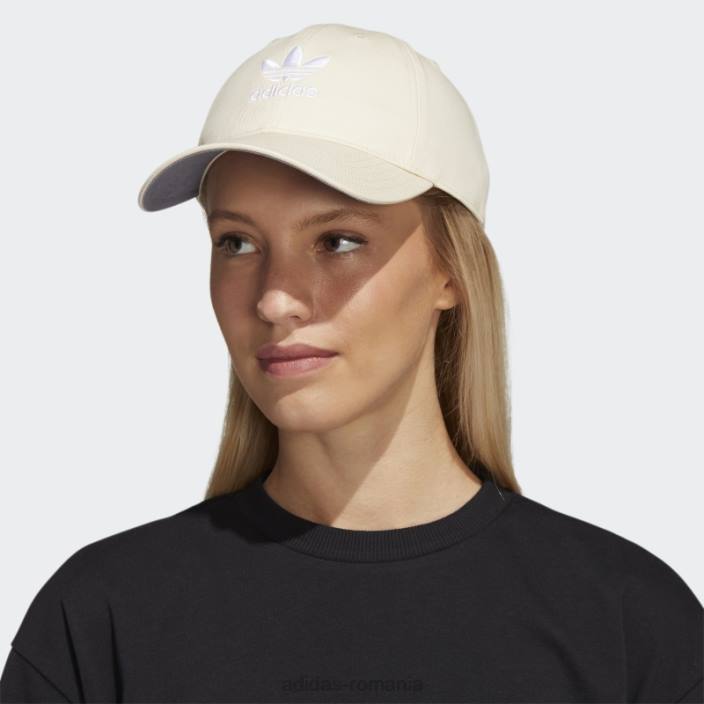 Adidas pălărie albă relaxată cu bretele la spate femei alb 2JBN24251