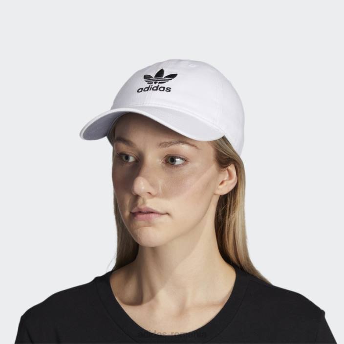 Adidas pălărie relaxată cu bretele alb adidas femei alb 2JBN24252