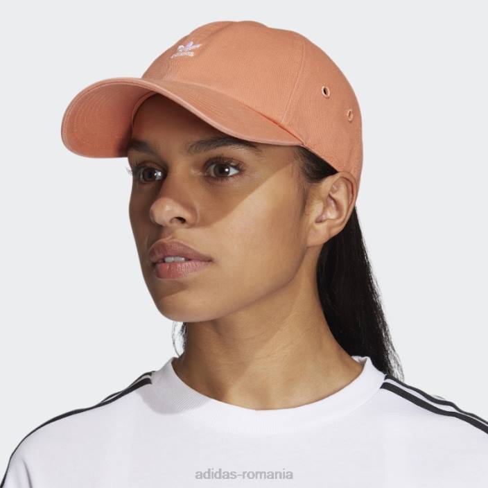 Adidas pălărie relaxată cu mini logo cupru femei cupru/alb 2JBN24278