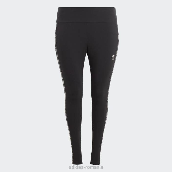 Adidas Jambiere cu imprimeu cu 3 dungi (plus marime) negru femei negru/multicolor 2JBN23239