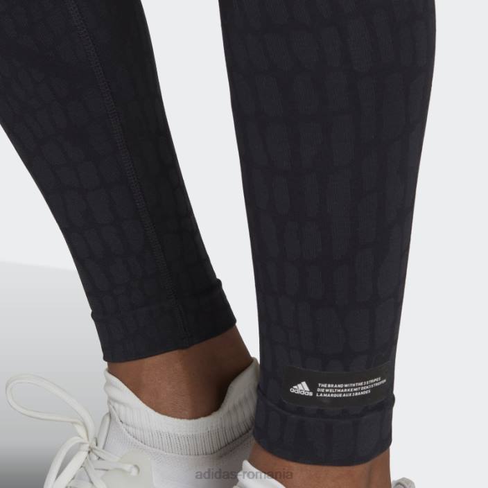 Adidas Leggings formotion sculpt croco 7/8 negru adidas femei negru/carbon 2JBN23508