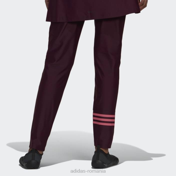 Adidas Pantaloni de baie cu 3 dungi maro femei ton maro/trandafir 2JBN23522