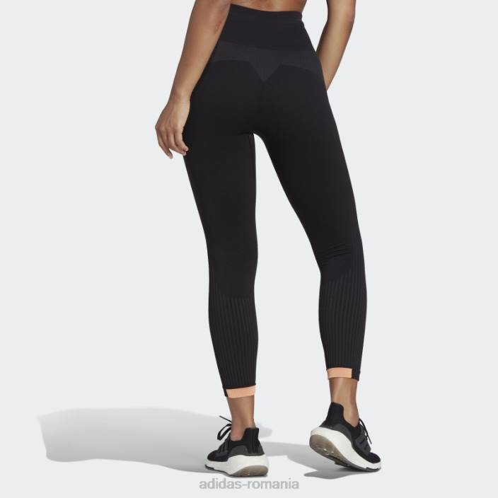 Adidas aeroknit iarna alergare jambiere lungi negre femei negru/portocaliu fascicul 2JBN23462