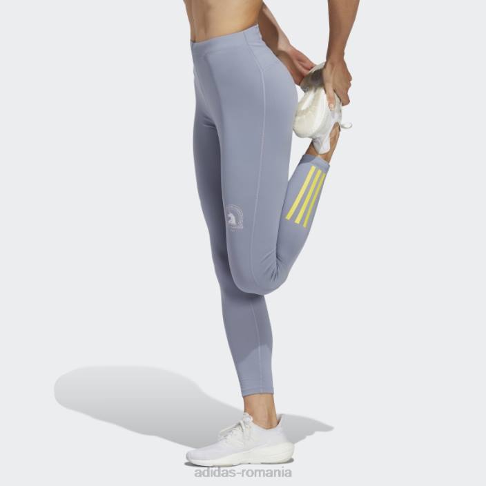 Adidas boston marathon 2023 colanti calduri lungi de alergare adidas violet argintiu femei violet argintiu 2JBN23406