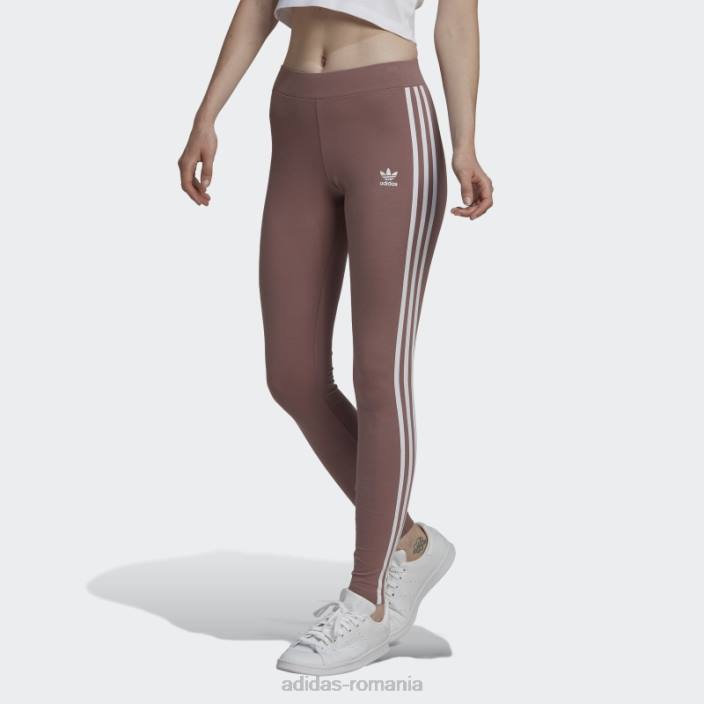 Adidas colanti adicolor classics 3 dungi violet femei Violet 2JBN23455