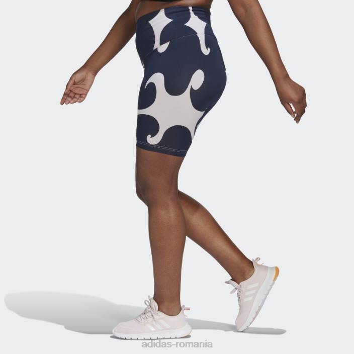 Adidas colanti scurti marimekko coasta pana la genunchi (plus marime) nuanta violet femei tentă violet 2JBN23257