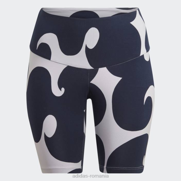 Adidas colanti scurti marimekko coasta pana la genunchi (plus marime) nuanta violet femei tentă violet 2JBN23257