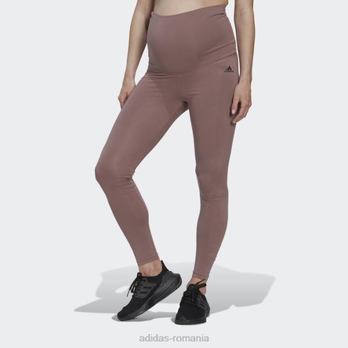 Adidas esentiale jambiere din bumbac (maternitate) mov femei violet/negru 2JBN23516
