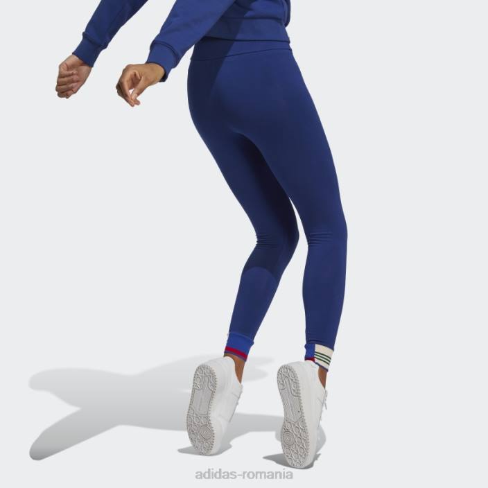 Adidas jambiere cu manșetă cu nervuri albastre victorie femei albastru victorie 2JBN23524