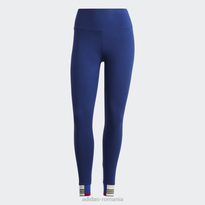 Adidas jambiere cu manșetă cu nervuri albastre victorie femei albastru victorie 2JBN23524