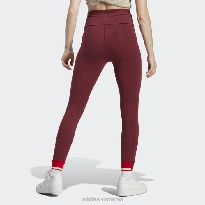 Adidas jambiere cu manșetă cu nervuri roșii femei roșu 2JBN23504