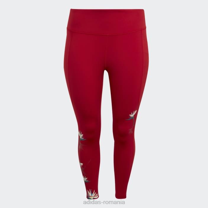 Adidas jambiere studio roșii thebe magugu 7/8 (mărime plus) femei roșu 2JBN23266