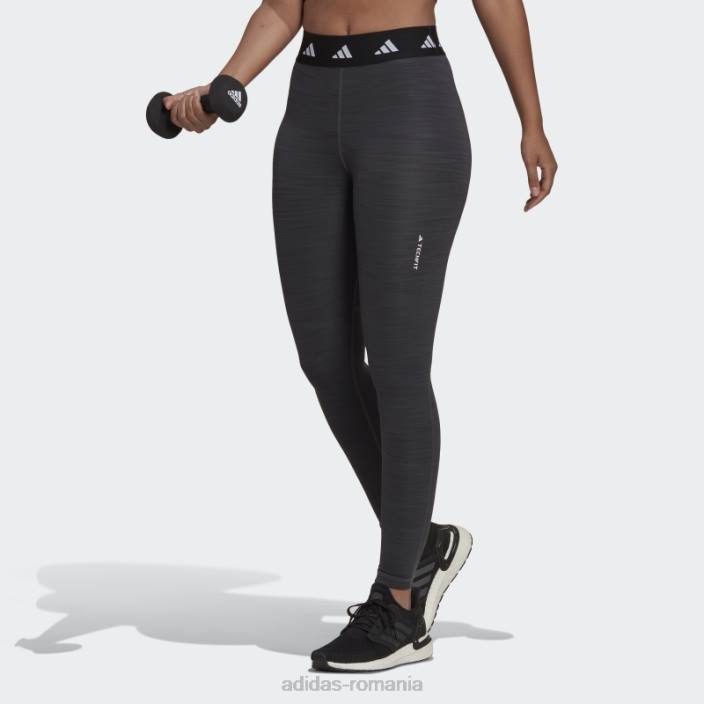 Adidas jambiere techfit period proof 7/8 gri închis, negru femei gri închis negru/negru 2JBN23485