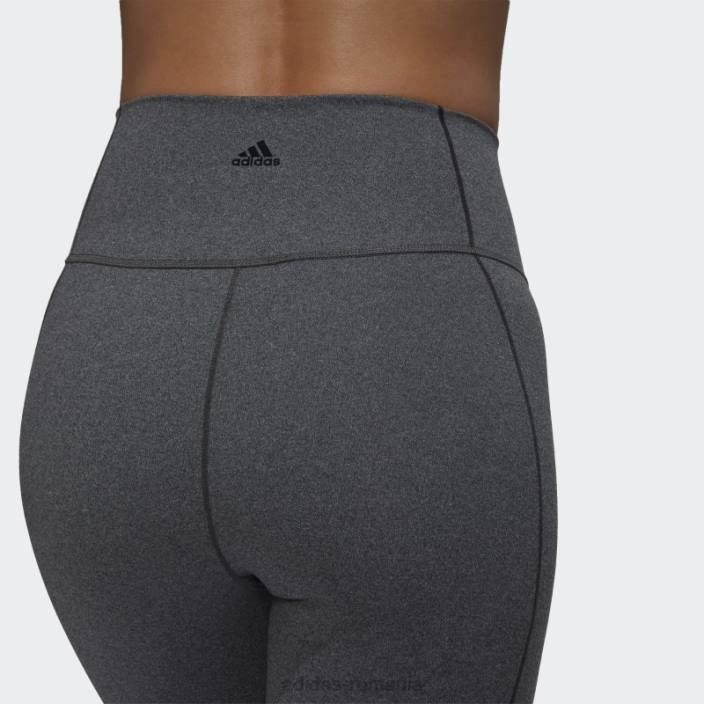 Adidas leggings de yoga studio 7/8 gri închis, călduros femei erica gri închis 2JBN23471