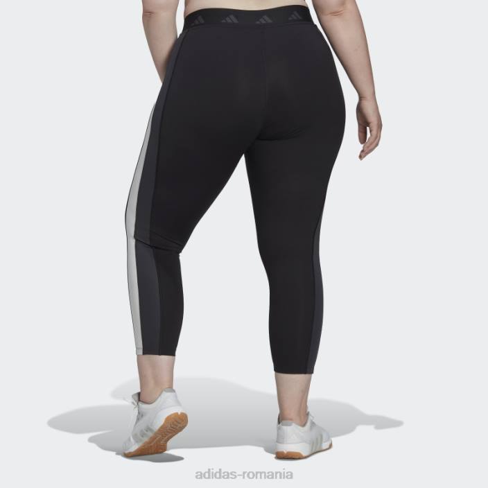 Adidas leggings negri hyperglam techfit training 7/8 (mărime plus) femei negru 2JBN23231