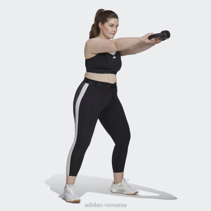 Adidas leggings negri hyperglam techfit training 7/8 (mărime plus) femei negru 2JBN23231