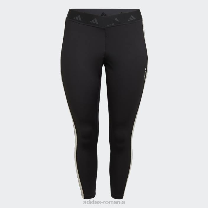 Adidas leggings negri hyperglam techfit training 7/8 (mărime plus) femei negru 2JBN23231
