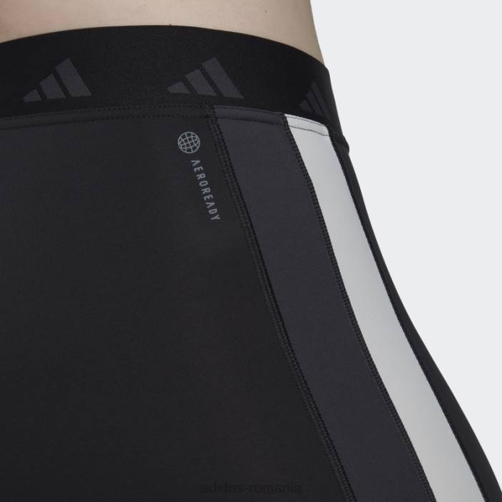 Adidas leggings negri hyperglam techfit training 7/8 (mărime plus) femei negru 2JBN23231