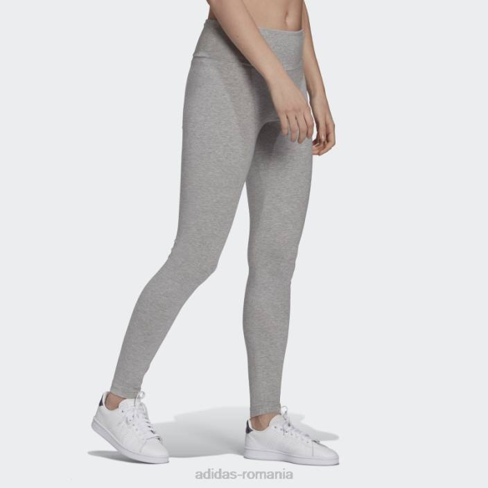 Adidas loungewear essentials jambiere cu logo cu talie înaltă gri mediu femei gri mediu/alb 2JBN23503