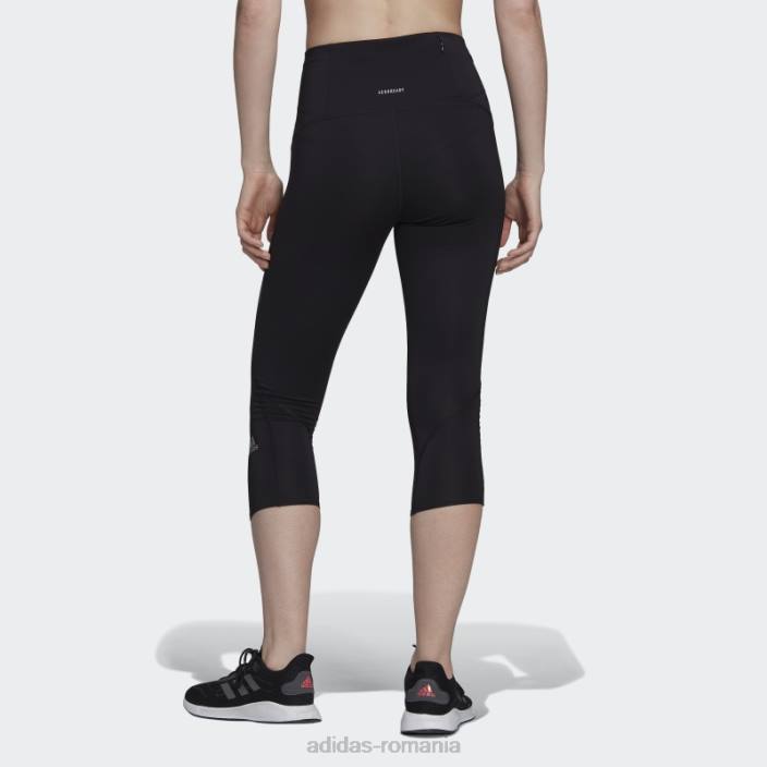 Adidas negru deține jambiere de alergare 3/4 femei negru 2JBN23470