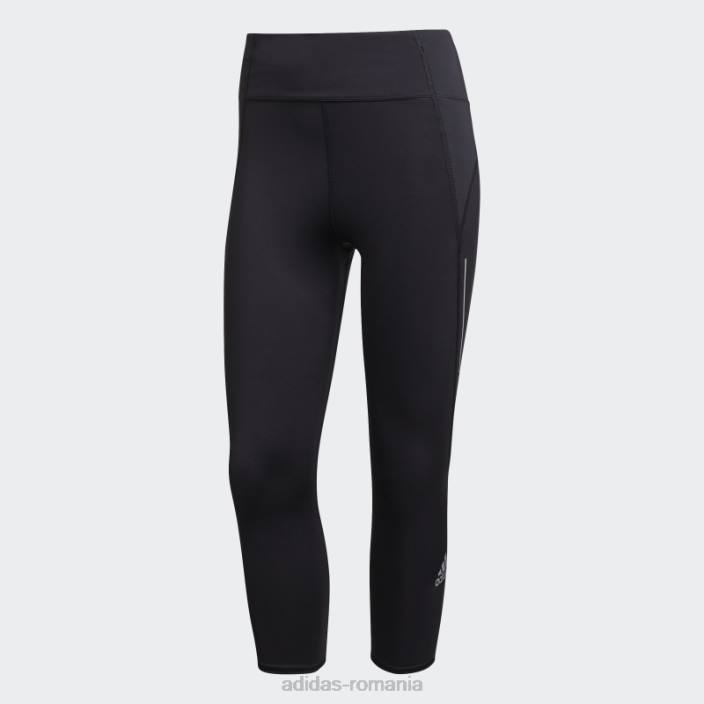 Adidas negru deține jambiere de alergare 3/4 femei negru 2JBN23470
