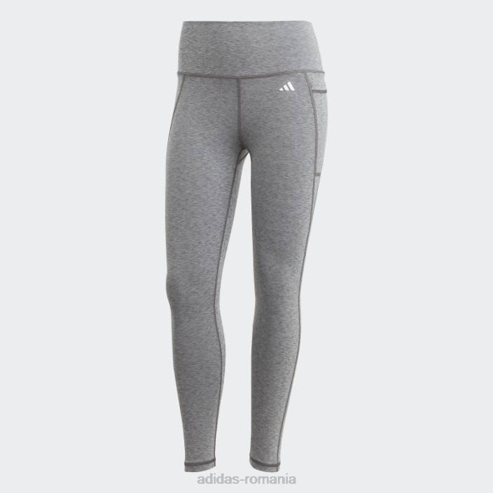 Adidas optime stash buzunar cu talie înaltă jambiere 7/8 gri închis, negru femei erica gri închis 2JBN23401