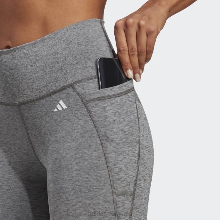Adidas optime stash buzunar cu talie înaltă jambiere 7/8 gri închis, negru femei erica gri închis 2JBN23401
