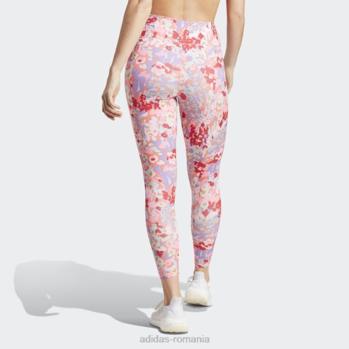 Adidas trenuri esențiale imprimate cu talie înaltă jambiere 7/8 stacojiu adidas femei stacojiu/roz fascicul 2JBN23454