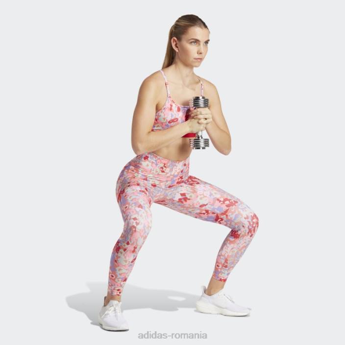 Adidas trenuri esențiale imprimate cu talie înaltă jambiere 7/8 stacojiu adidas femei stacojiu/roz fascicul 2JBN23454