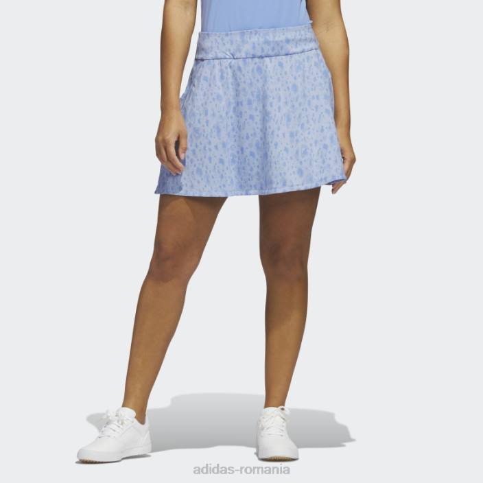 Adidas fustă de golf de 16 inci cu imprimeu albastru femei albastru 2JBN24196
