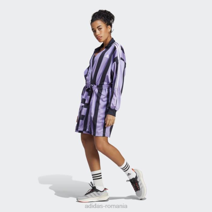 Adidas rochie din jerse jacquard violet adidas femei violet/cerneală/alb 2JBN24159