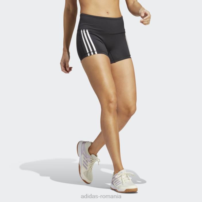Adidas Jambiere scurte cu 3 dungi adidas negru femei alb negru 2JBN23628