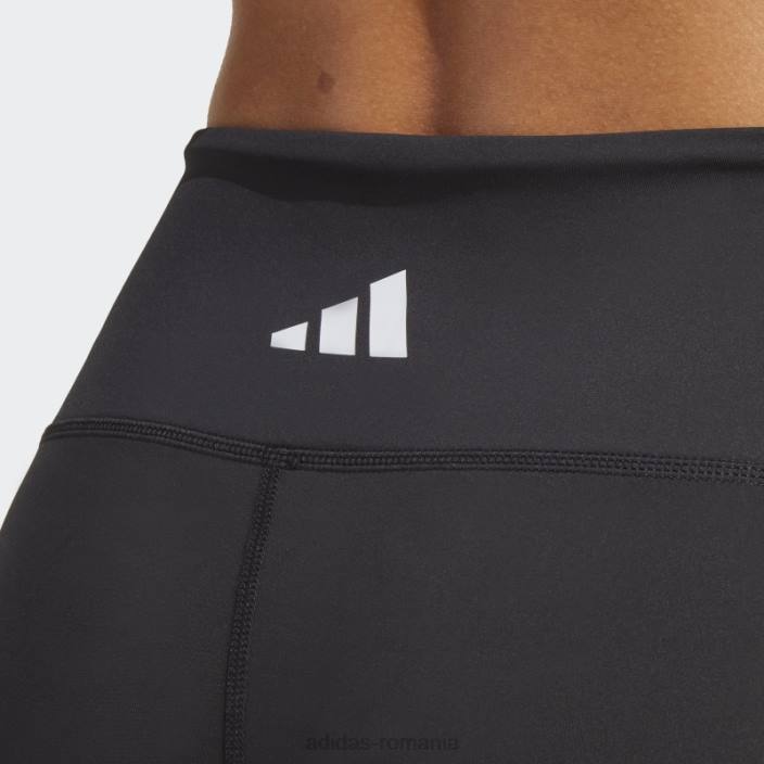 Adidas Jambiere scurte cu 3 dungi adidas negru femei alb negru 2JBN23628