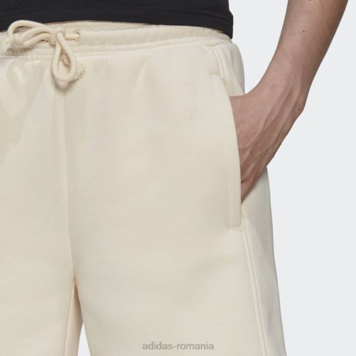 Adidas ecru tint all szn pantaloni scurți fleece femei nuanță ecru 2JBN23543