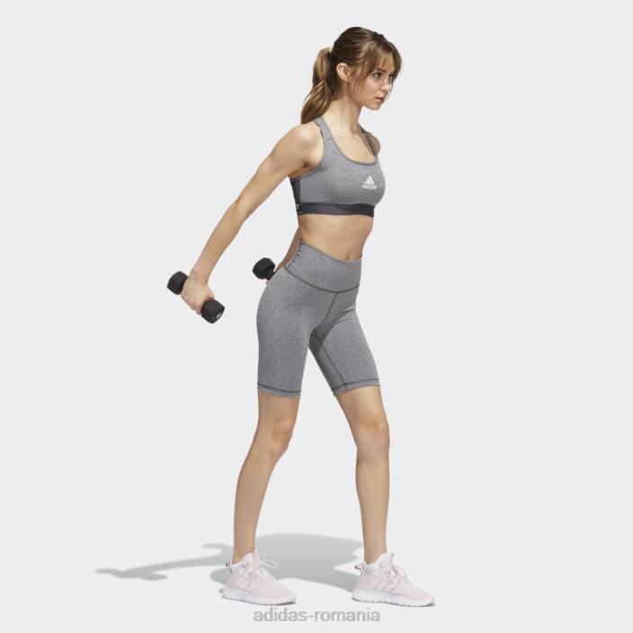 Adidas jambiere scurte gri închis heather optime training bike femei erica gri închis 2JBN23644