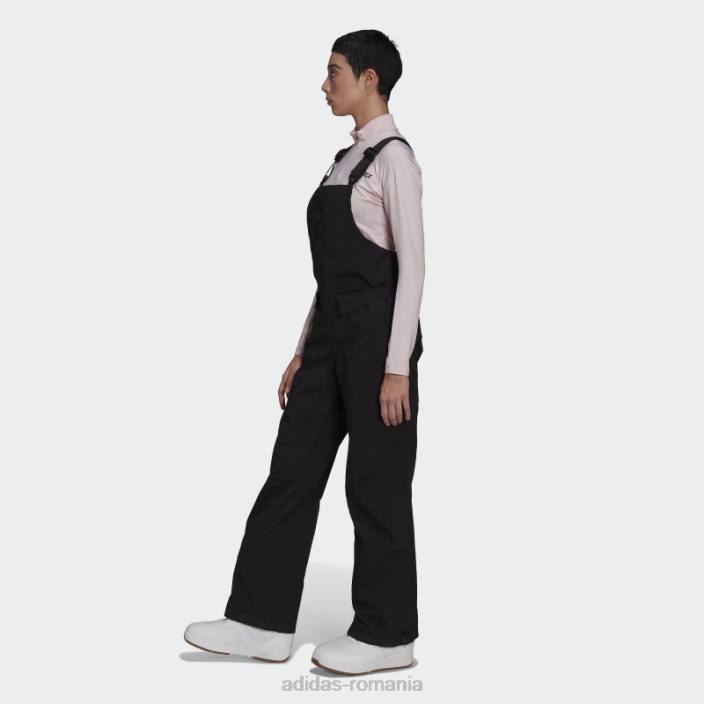 Adidas pantaloni cu salopete izolați în două straturi, stilați, negri femei negru 2JBN23696