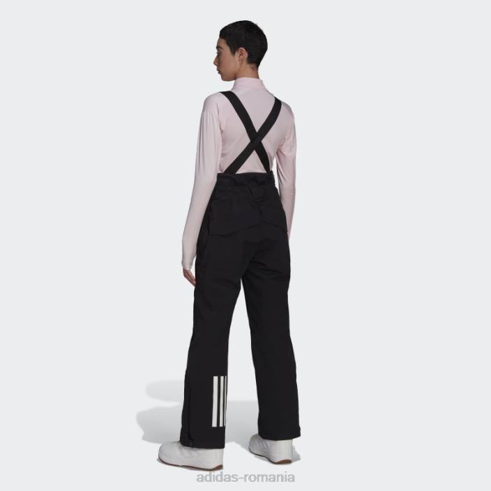Adidas pantaloni cu salopete izolați în două straturi, stilați, negri femei negru 2JBN23696