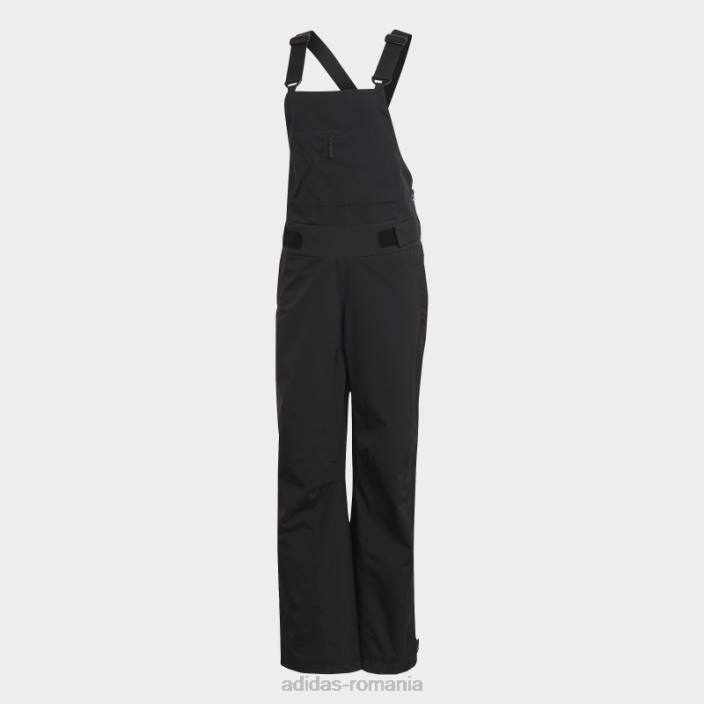 Adidas pantaloni cu salopete izolați în două straturi, stilați, negri femei negru 2JBN23696