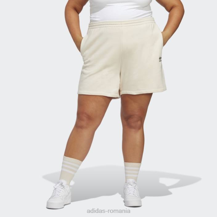 Adidas pantaloni scurți adicolor essentials french terry (plus size) alb femei alb 2JBN23353