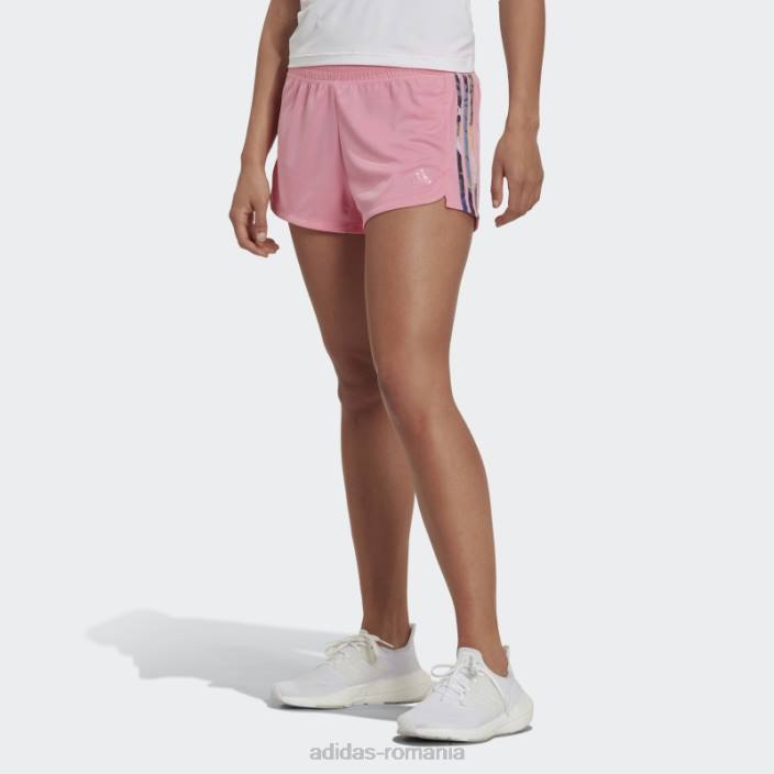 Adidas pantaloni scurți aeroready roz pentru antrenament floral femei roz/violet met 2JBN23548