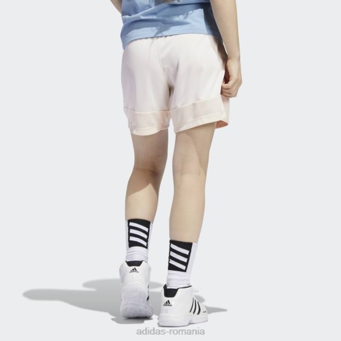Adidas pantaloni scurți candace parker albi femei nuanță alb/ecru 2JBN23602