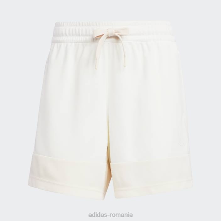 Adidas pantaloni scurți candace parker albi femei nuanță alb/ecru 2JBN23602