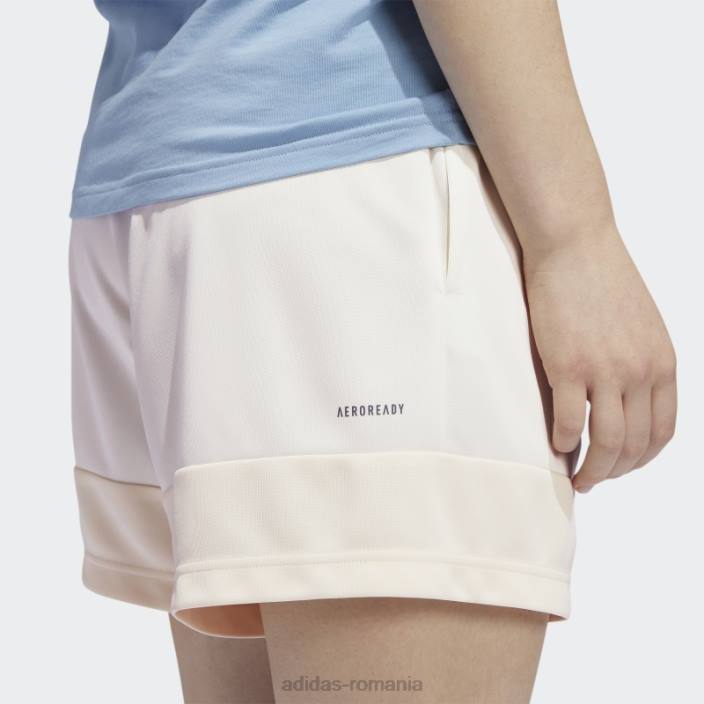 Adidas pantaloni scurți candace parker albi femei nuanță alb/ecru 2JBN23602