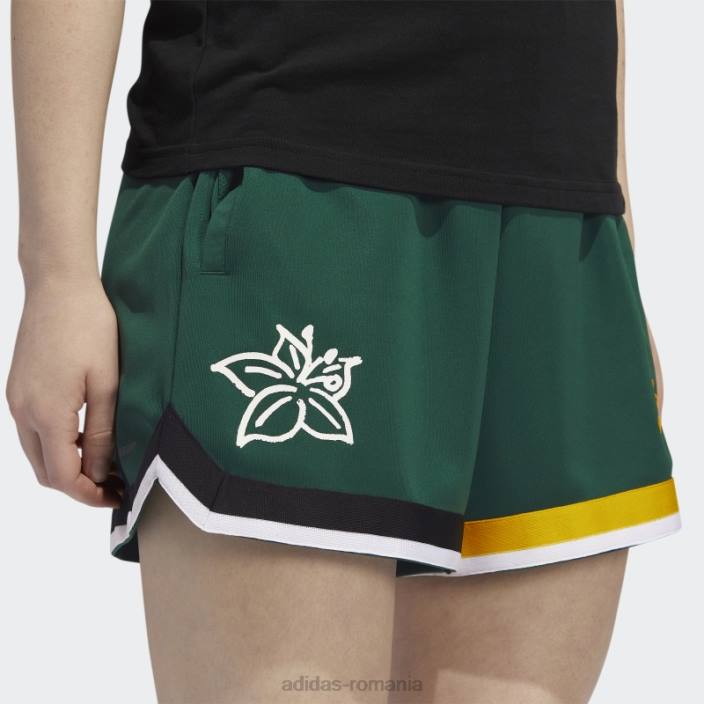 Adidas pantaloni scurți candace parker verde închis femei verde inchis 2JBN23674