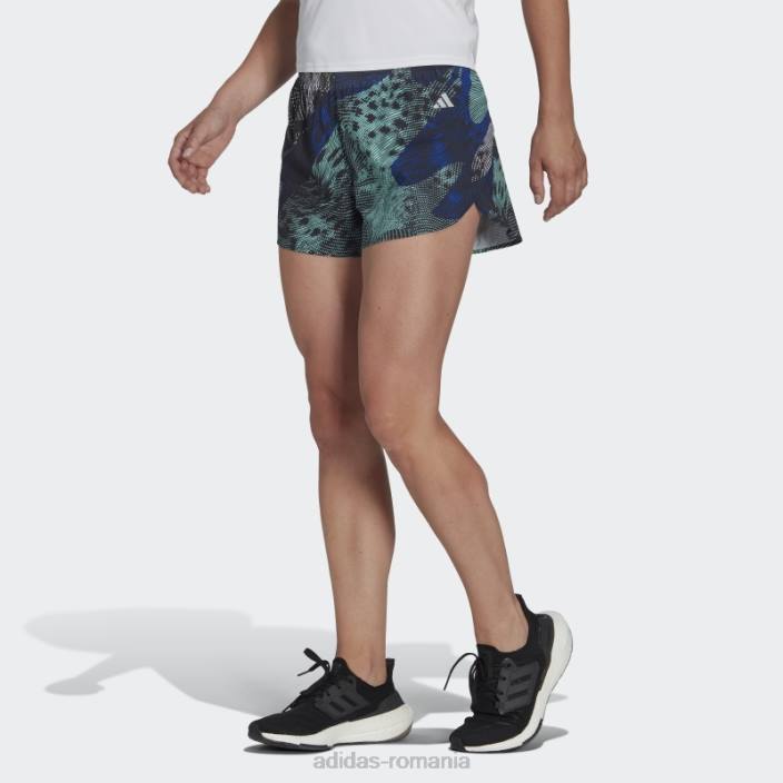 Adidas pantaloni scurți de alergare adizero verde femei negru/verde 2JBN23648