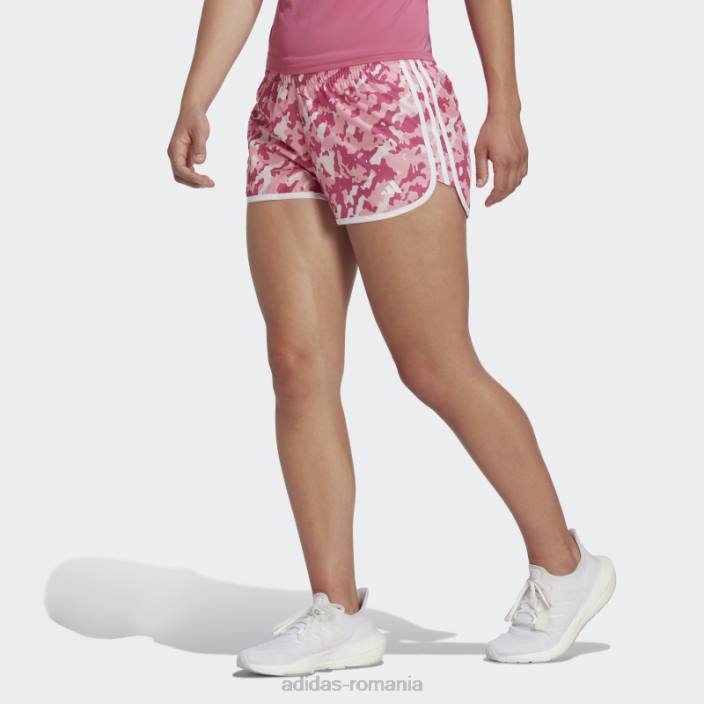 Adidas pantaloni scurți de alergare camo maraton 20 roz femei roz 2JBN23678
